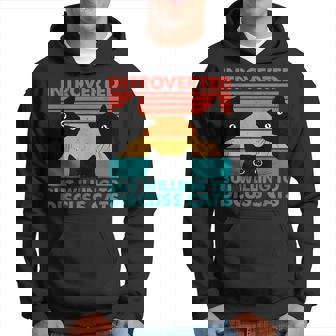 Cat Funny Introverted But Willing To Discuss Cats Hoodie | Mazezy