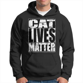 Cat Lives Matter Funny Kitten Cat Lover Gift Hoodie - Thegiftio UK
