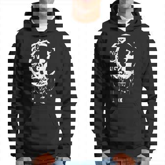 Cat Sitting On The Moon Cool Pet Lover Black Cat Lover Hoodie - Monsterry