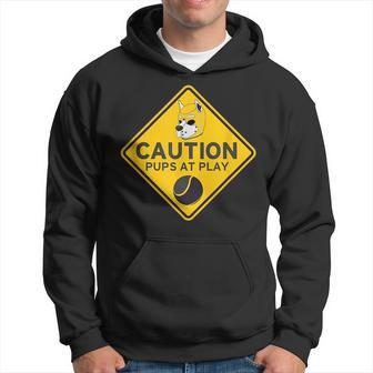 Caution Pups At Play Pup Pride Hoodie | Mazezy