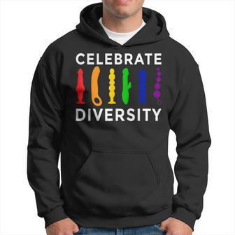 'Celebrate Diversity' Bisexual Feminist Lesbian Pride Hoodie | Mazezy