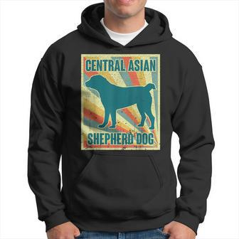 Central Asian Shepherd Dog Vintage Style Silhouette Hoodie | Mazezy