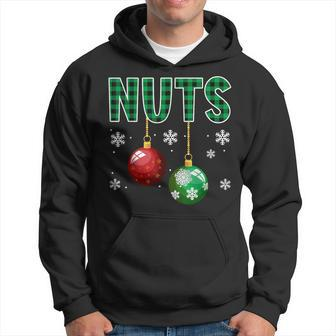 Chest Nuts Christmas Matching Couple Plaid Graphic Chestnuts Hoodie | Mazezy