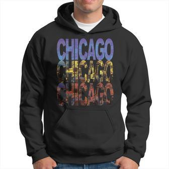 Chicago City Flag Downtown Skyline Chicago 2 Hoodie - Monsterry CA