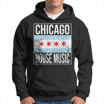 Chicago House Music Stylish Flag Vintage Dance Music Dj Hoodie | Mazezy