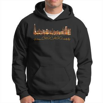 Chicago Skyline T - Fun Colorful Chicago T Hoodie | Mazezy