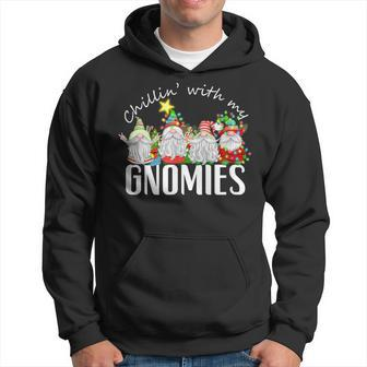 Chillin With My Gnomies With Four Gnomes Christmas Hoodie - Seseable