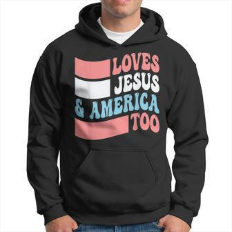 Christian Loves Jesus And America Too 4Th Of July Hoodie - Monsterry
