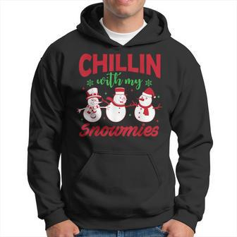 Christmas Chillin With My Snowmies Snowman Hoodie - Monsterry DE