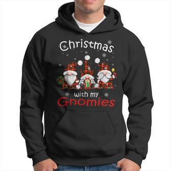 Christmas With My Gnomies Buffalo Red Plaid Gnome For Family Hoodie - Thegiftio UK