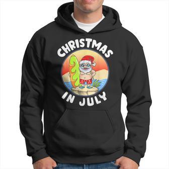 Christmas In July Santa Summer Beach Christmas In July Party Hoodie - Monsterry UK