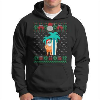 Christmas In July Summer Santa Ugly Xmas Sweater Tropical Hoodie | Mazezy