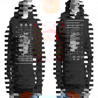 Christmas Let's Go Brandon Santa Claus Ugly Sweater Hoodie | Mazezy
