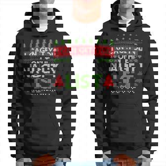Christmas Naughty List Ugly Christmas Sweater Hoodie | Mazezy