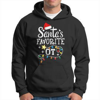 Christmas Occupational Therapist Therapy Santa's Favorite Ot Hoodie | Mazezy