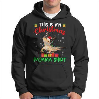 This Is My Christmas Pajama Santa Bearded Dragon Lover Hoodie - Thegiftio UK