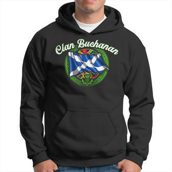 Clan Buchanan Tartan Scottish Last Name Scotland Flag Funny Last Name Designs Funny Gifts Hoodie | Mazezy