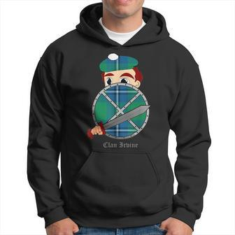 Clan Irvine Surname Last Name Scottish Tartan Crest Funny Last Name Designs Funny Gifts Hoodie | Mazezy