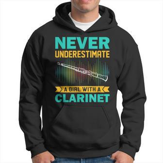 Clarinet Gift Never Underestimate A Girl With A Clarinet Hoodie | Mazezy