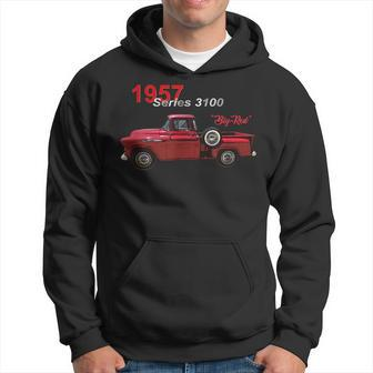 Classic Cars Vintage Trucks Red Pick Up Truck Series 3100 Hoodie | Mazezy