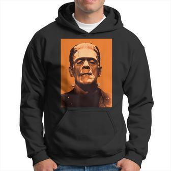 Classic Halloween Monster Frankenstein Vintage Horror Orange Hoodie - Monsterry UK