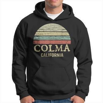 Colma California Native Vintage Sunset Hoodie | Mazezy