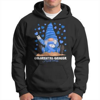 Colorectal Cancer Awareness Month Blue Ribbon Gnome Hoodie - Thegiftio UK