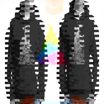 Colorful Lgbt Pride Italian Greyhound Dog Pile Hoodie | Mazezy