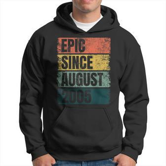 Cool 15Th Birthday 15 Years Old Epic Since August 2005 Hoodie | Mazezy