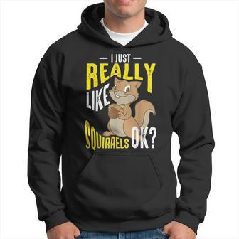 Cool I Just Really Like Squirrels Funny Chipmunk Keeper Gift Hoodie | Mazezy