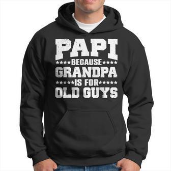 Cool Papi Design For Papi Men Grandpa Parent Fathers Day Hoodie - Thegiftio UK