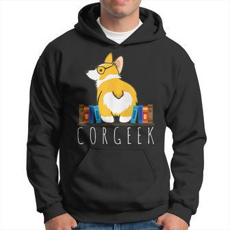 Corgi - Corgeek Funny Book Nerd Geek Dog Gift Hoodie | Mazezy