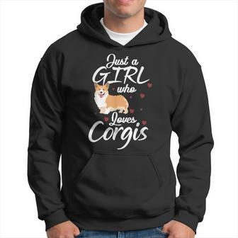Corgi Girl Corgi Lovers Corgi Just A Girl Who Loves Corgis Hoodie | Mazezy