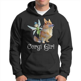 Corgi Girl Funny Pembroke Welsh Corgi Fairy Retro Dog Lover Hoodie | Mazezy