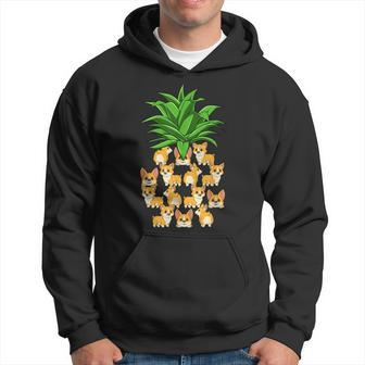 Corgi Pineapple Tropical Corgi Lovers Beach Hawaiian Corgi Hoodie | Mazezy
