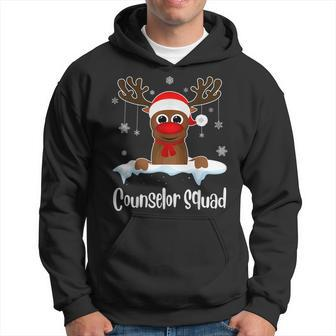 Counselor Squad Xmas Reindeer Santa Hat Christmas Party Hoodie - Monsterry DE