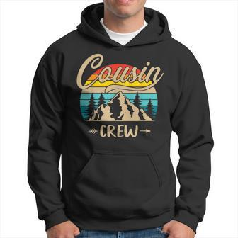 Cousin Crew Camping Sunset Summer Camp Retro Matching Trip Hoodie | Mazezy