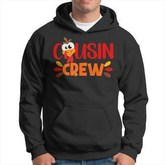 Cousin Crew Turkey Matching Family Thanksgiving Party Pajama Hoodie | Mazezy