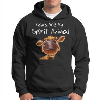 Cows Are My Spirit Animal Cute Cow Saying For Cow Lovers Hoodie | Mazezy