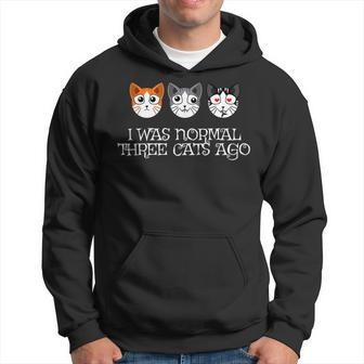 Crazy Cat Lady - Funny I Was Normal Three Cats Ago Hoodie | Mazezy