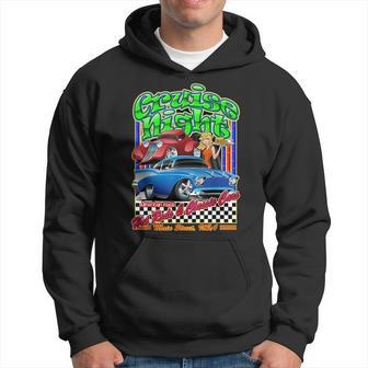 Cruise Night Hot Rod Muscle Car Cartoon Graphic Cruise Funny Gifts Hoodie | Mazezy
