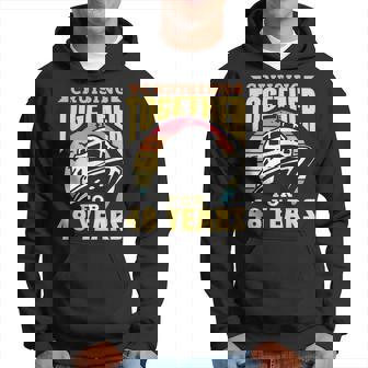 Cruising Together For 48 Years Cruise Wedding Anniversary Cruise Funny Gifts Hoodie | Mazezy