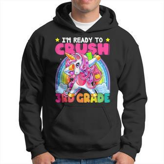 Crush 3Rd Grade Dabbing Unicorn Back To School Girls Gift Unicorn Funny Gifts Hoodie | Mazezy CA