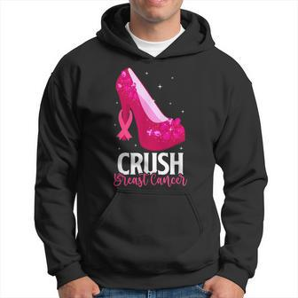 Crush Breast Cancer Breast Cancer Bling Pink Ribbon Hoodie - Thegiftio UK