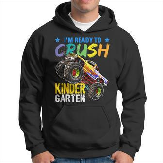Crush Kindergarten Monster Truck Back To School Boys Gift Hoodie - Monsterry CA