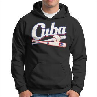 Cuban Baseball Fan Team Cuba Distressed Vintage Flag Graphic Hoodie - Monsterry UK