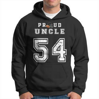 Custom Proud Football Uncle Number 54 Personalized For Men Hoodie | Mazezy UK