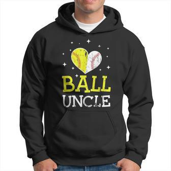 Cute Baseball And Softball Uncle Funny Uncle Lover Gift Hoodie | Mazezy