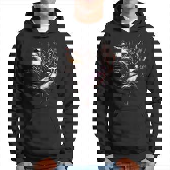 Cute Black Capped Chickadees In Branches Hoodie | Mazezy