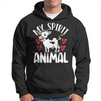 Cute Cows Are My Spirit Animal Colorful Cow Cattle Lover Hoodie | Mazezy